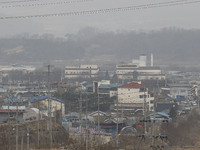 In this pictures taken date is March 6, 2021. Ultra fine dust covered industrial complex in Goesan, South Korea.  A thick spell of micro-dus...