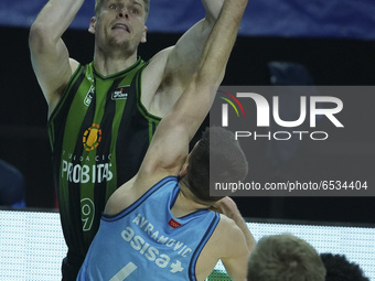Conor Morgan of Club Joventut de Badalona during the match postponed by covid-19, on matchday 21 of the Endesa League between Movistar Estud...