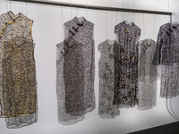 A Piece by Artist Man Fung-yi called Weaving intimacy for my mother inside the ‘Not a Fashion Store’ art exibition in Hong Kong, Thursday, M...