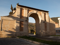 A view of the rebuilt Porta Napoli in L'Aquila, Italy on May 4, 2009. On April 6th, 2009, a violent earthquake destroyed lots of buildings a...
