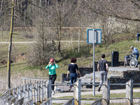 Sunny weather days with high temperatures, around 25 degrees centigrade during the spring season, lead Dutch people to enjoy the sun outdoor...
