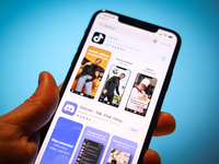 The Discord communications app is seen in the Apple App Store along with the TikTok app in this photo illustration in Warsaw, Poland on Apri...