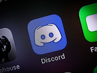 The Discord app is seen on an iPhone in this photo illustration in Warsaw, Poland on April 3, 2021. The communications and messaging platfor...