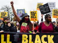 Protestors chant their opposition to the proposed new law as activists gather for a Kill the Bill protest in London, Britain, 3 April 2021....