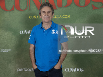 Actor Miguel de Lira attends 'Cuñados' photocall at the Callao cinema on April 06, 2021 in Madrid, Spain. (