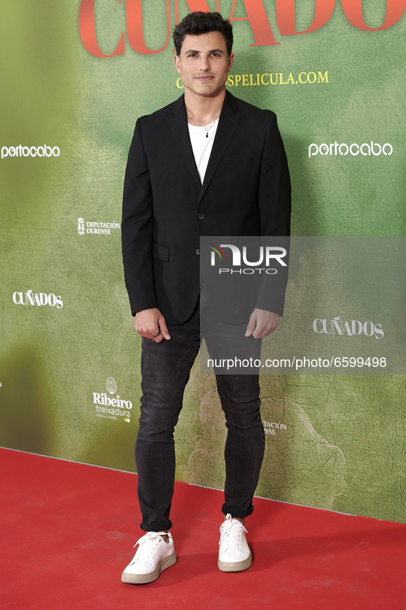 Daniel Lundh attends the 'Cunados' Premiere at Callao Cinema in Madrid, Spain on April 6, 2021. 
