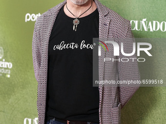 Sergio Pazos attends the 'Cunados' Premiere at Callao Cinema in Madrid, Spain on April 6, 2021. (