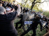 The far-right Spanish party presents the electoral list in the working-class neighborhood of Vallecas, Madrid, Spain on April 7, 2021. Polic...