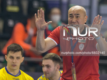 Talant Dujshebaev (Vive) during the EHF Champions League between Vive Kielce v HBC Nantes, in Kielce, Poland, on April 7, 2021. (