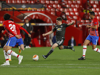 Daniel James, of Manchester United during the UEFA Europa League Quarter Final leg one match between Granada CF and Manchester United at Nue...