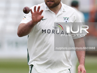  Worcestershire's Joe Leach   during  LV Championship Group 1 Day One of Four between Essex CCC and Worcestershire CCC at The Cloudfm County...