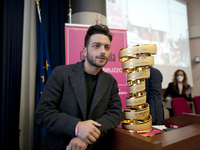 Gianluca Ginoble, during the presentation of the stage towns. A month before the start of the Giro d'Italia, Abruzzo is preparing for the gr...
