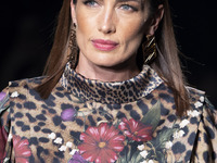 Model Nieves Alvarez walks the runway at the Maite by Lola Casademunt fashion show during Mercedes Benz Fashion Week Madrid April 2021 at If...