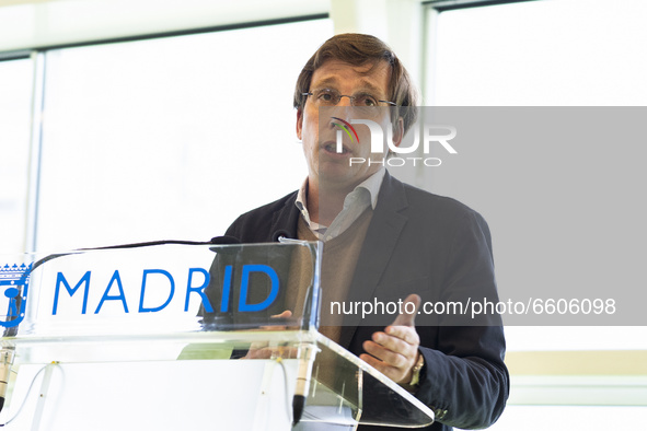 The mayor of Madrid, Jose Luis Martinez Almeida during the presentation of the candidacy of Madrid Capital del Deporte 2022 before the ACES...