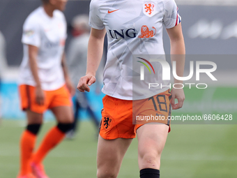 Sisca Folkertsma of Netherlands during the warm up prior International Friendly Women match between Spain v Netherlands at the Estadio Munic...
