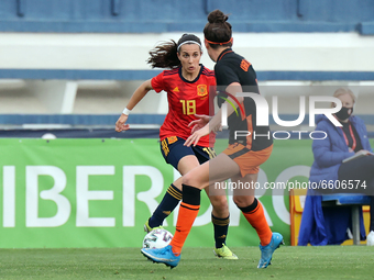 Irene Paredes of Spain during the International Friendly Women match between Spain v Netherlands at the Estadio Municipal Antonio Lorenzo Cu...
