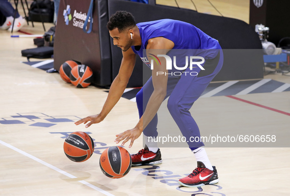 Brandon Davies during the match between FC Barcelona and FC Bayern Munich, corresponding to the week 34 of the Euroleague, played at the Pal...