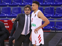Andrea Trinchieri and Wade Baldwin during the match between FC Barcelona and FC Bayern Munich, corresponding to the week 34 of the Euroleagu...