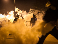Clashes between between riot police and anti-government protesters whos refusing for F1 race which will be helded in Bahrain in April 6th, 2...