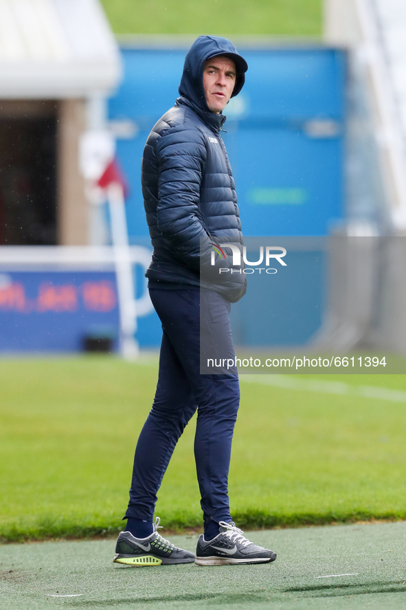 Bristol Rovers manager Joey Barton during the first half of the Sky Bet League 1 match between Northampton Town and Bristol Rovers at the PT...
