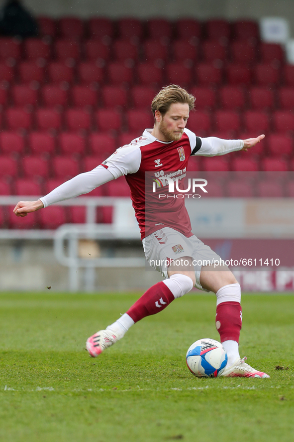 Northampton Town's Fraser Horsfall during the first half of the Sky Bet League 1 match between Northampton Town and Bristol Rovers at the PT...