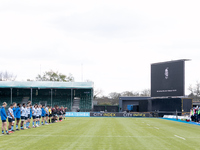 Players observe a two minutes silence for the Duke of Edinburgh, Prince Philip who died earlier this wee ahead of the Greene King IPA Champi...