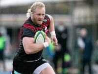 Vincent Koch of Saracens in action during the Greene King IPA Championship match between Saracens and Bedford Blues at Allianz Park, London...