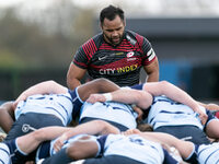 Billy Vunipola of Saracens in action during the Greene King IPA Championship match between Saracens and Bedford Blues at Allianz Park, Londo...