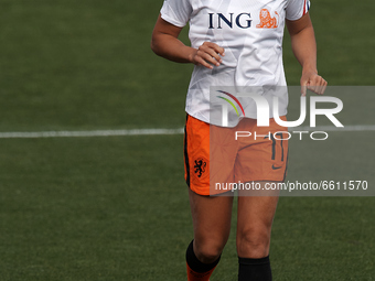 Lieke Martens of Netherlands during the warm-up before the Women's International Friendly match between Spain and Netherlands on April 09, 2...