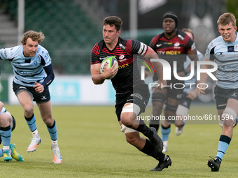 Janco Venter of Saracens in action during the Greene King IPA Championship match between Saracens and Bedford Blues at Allianz Park, London...