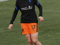 Katja Snoeijs of Netherlands during the warm-up before the Women's International Friendly match between Spain and Netherlands on April 09, 2...