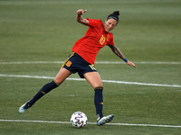 Jenni Hermoso (FC Barcelona) of Spain runs with the ball during the Women's International Friendly match between Spain and Netherlands on Ap...