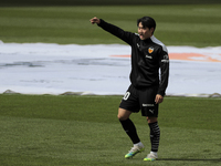 Lee Kang-in of Valencia CF   warm up before   spanish La Liga match between Valencia cf and Real Sociedad   at Mestalla Stadium on April  11...