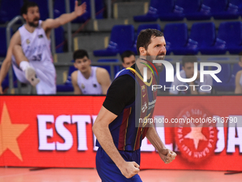 Nikola Mirotic during the match between FC Barcelona and Real Madrid, corresponding to the week 30 of the Liga Endesa, played at the Palau B...
