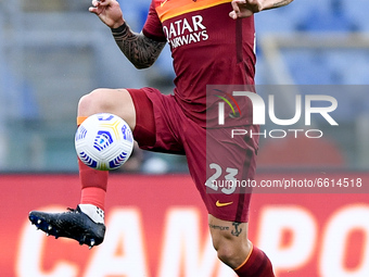 Gianluca Mancini of AS Roma during the Serie A match between AS Roma and Bologna FC at Stadio Olimpico, Rome, Italy on 11 April 2021. (