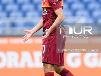 Pedro of AS Roma looks dejected during the Serie A match between AS Roma and Bologna FC at Stadio Olimpico, Rome, Italy on 11 April 2021. (