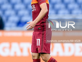 Pedro of AS Roma looks dejected during the Serie A match between AS Roma and Bologna FC at Stadio Olimpico, Rome, Italy on 11 April 2021. (