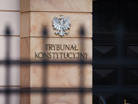 The Constitutional Tribunal is seen in Warsaw, Poland on April 13, 2021. On Thursday the Constitutional Tribunal will make known it's decisi...