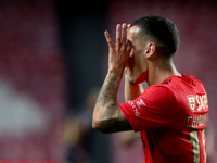 Chiquinho of SL Benfica celebrates after scoring a goal during the Portuguese League football match between SL Benfica and CD Santa Clara at...