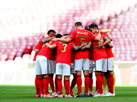 Benfica's players during the Portuguese League football match between SL Benfica and CD Santa Clara at the Luz stadium in Lisbon, Portugal o...
