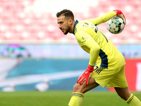 Benfica's goalkeeper Helton Leite in action during the Portuguese League football match between SL Benfica and CD Santa Clara at the Luz sta...