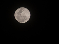 Superfull moon seen at the sky in South Tangerang, Banten, Indonesia on April 27, 2021.  (