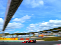 Carlos Sainz of Scuderia Mission Winnow Ferrari drive his SF21 single-seater during free practice of Portuguese GP, third round of Formula 1...
