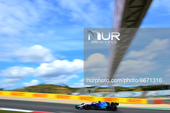 Nicholas Latifi of Williams Racing drive his FW43B single-seater during free practice of Portuguese GP, third round of Formula 1 World Champ...
