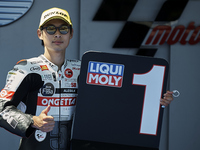 Tatsuki Suzuki (#24) of Japan and Sic58 Squadra Corse Honda during the qualifying of Gran Premio Red Bull de España at Circuito de Jerez - A...