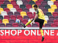  Adam Masina of Watford controls the ball during the Sky Bet Championship match between Brentford and Watford at the Brentford Community Sta...
