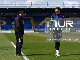  Oldham Athletic's Laurence Bilboe (Goalkeeper) before the Sky Bet League 2 match between Mansfield Town and Oldham Athletic at the One Call...