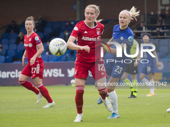 Sydney Lohmann (Bayern Munich) looks on during the 2020-21 UEFA Women’s Champions League fixture between Chelsea FC and Bayern Munich at Kin...