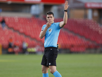 The referee of the match, Diaz de Mera, during the La Liga match between Granada CF and Cadiz CF at Nuevo Los Carmenes Stadium on May 02, 20...
