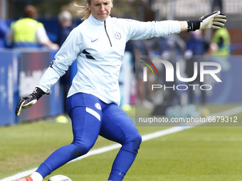  Chelsea Ladies Carly Telford during the pre-match warm-up  during Women's Champions League Semi-Final 2nd Leg between Chelsea Women and FC...